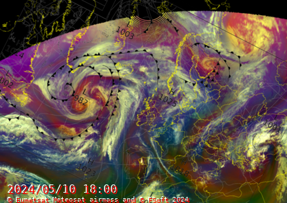 North Atlantic Synopsis with Air Mass Product