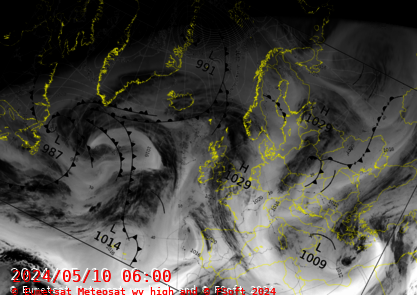 North Atlantic Synopsis withWater Vapour High Product
